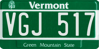 VT license plate VGJ517
