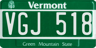 VT license plate VGJ518