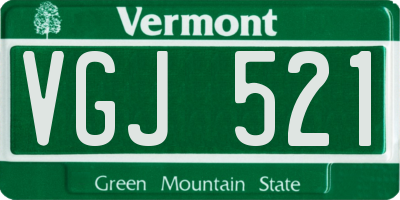 VT license plate VGJ521