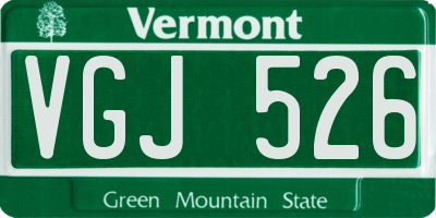 VT license plate VGJ526