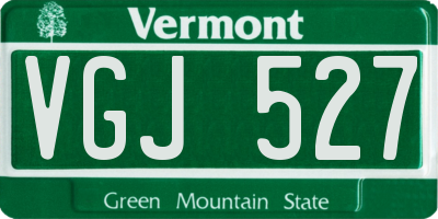 VT license plate VGJ527