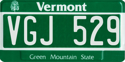 VT license plate VGJ529