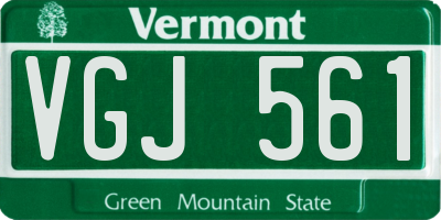 VT license plate VGJ561