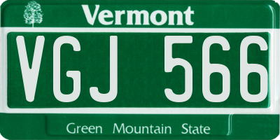 VT license plate VGJ566