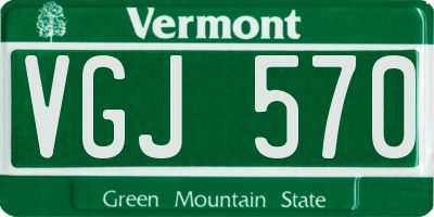 VT license plate VGJ570