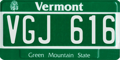 VT license plate VGJ616