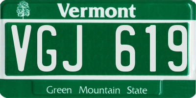 VT license plate VGJ619