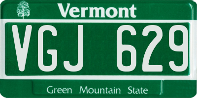 VT license plate VGJ629