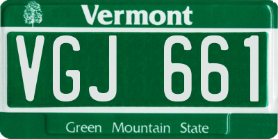 VT license plate VGJ661