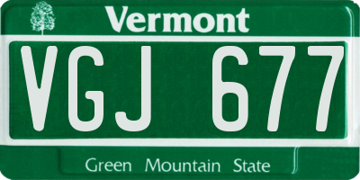 VT license plate VGJ677