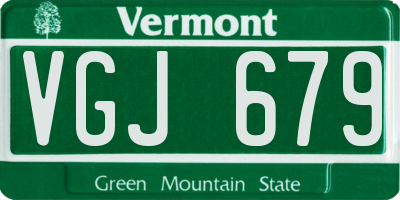 VT license plate VGJ679