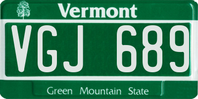 VT license plate VGJ689