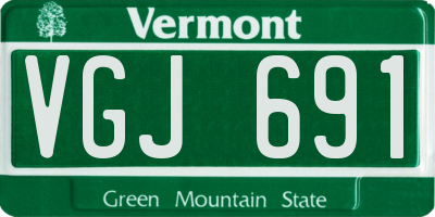 VT license plate VGJ691