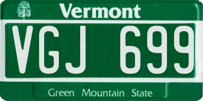 VT license plate VGJ699
