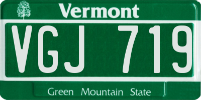 VT license plate VGJ719