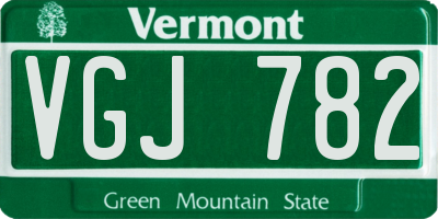 VT license plate VGJ782