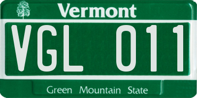 VT license plate VGL011