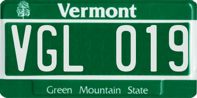 VT license plate VGL019