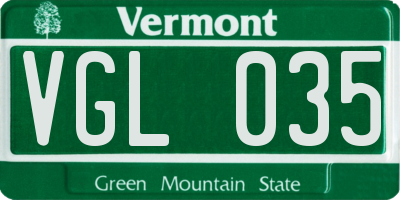 VT license plate VGL035