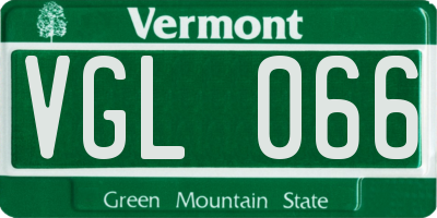 VT license plate VGL066