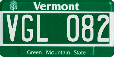VT license plate VGL082