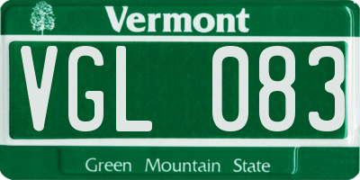 VT license plate VGL083
