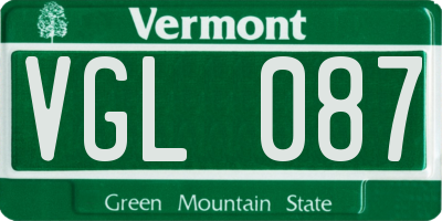 VT license plate VGL087