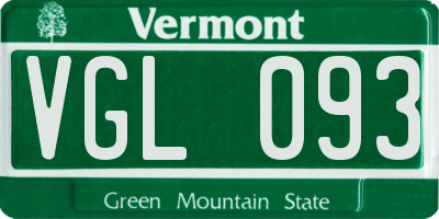 VT license plate VGL093