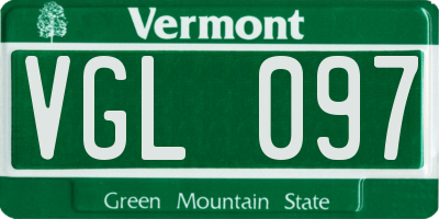 VT license plate VGL097