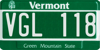 VT license plate VGL118