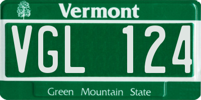 VT license plate VGL124