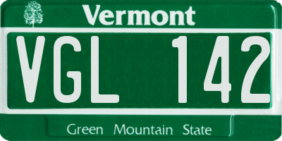 VT license plate VGL142