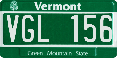 VT license plate VGL156