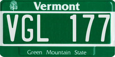 VT license plate VGL177