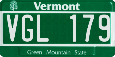 VT license plate VGL179