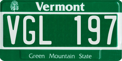 VT license plate VGL197