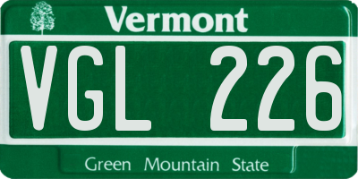 VT license plate VGL226