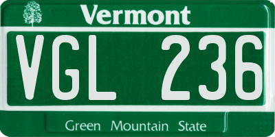 VT license plate VGL236