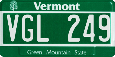 VT license plate VGL249