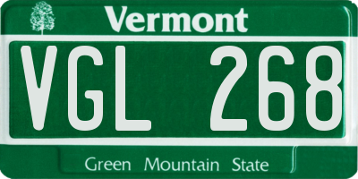 VT license plate VGL268