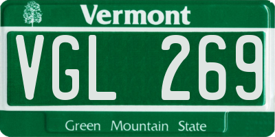 VT license plate VGL269