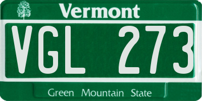 VT license plate VGL273