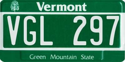 VT license plate VGL297