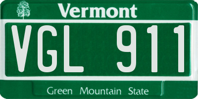 VT license plate VGL911