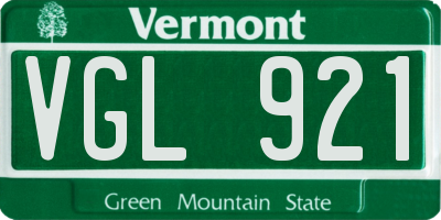 VT license plate VGL921