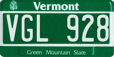 VT license plate VGL928