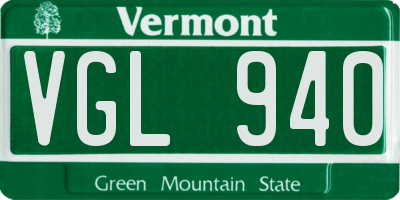 VT license plate VGL940