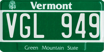 VT license plate VGL949