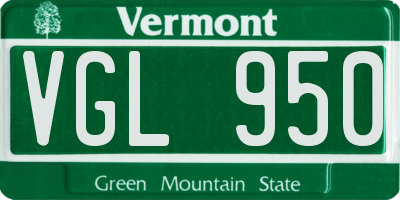 VT license plate VGL950