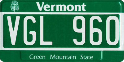 VT license plate VGL960